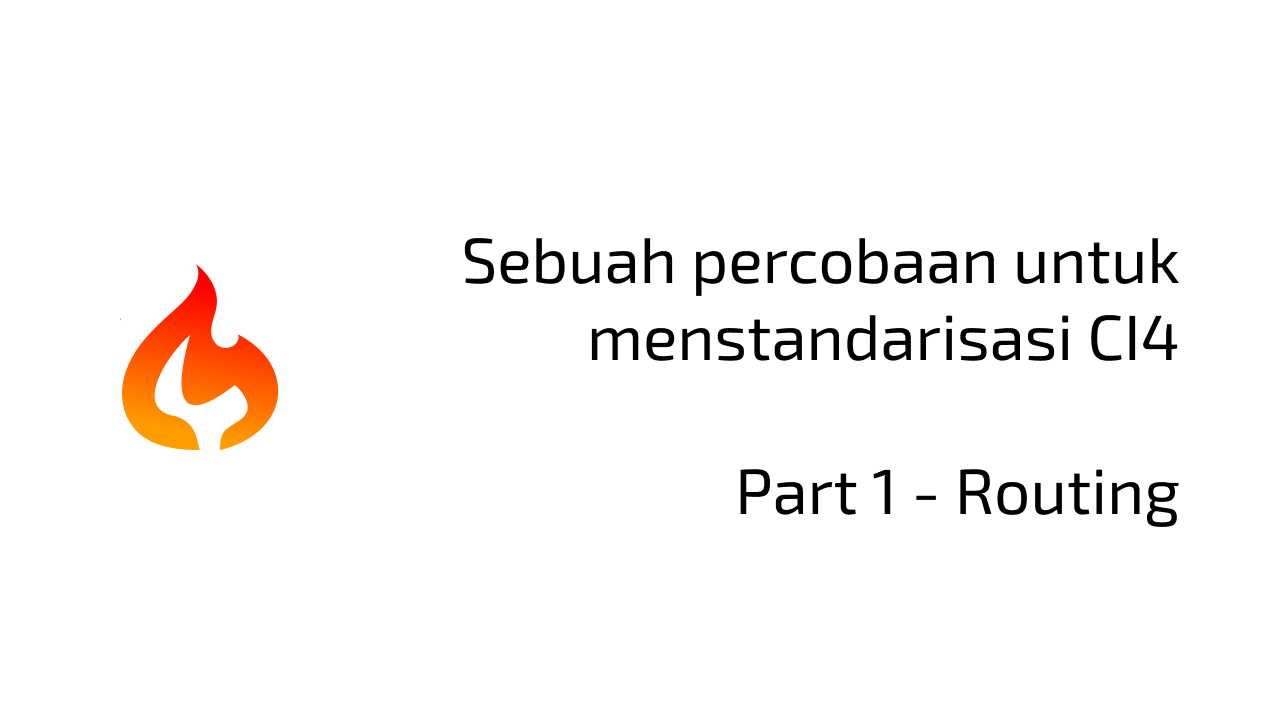 Standarisasi CI4 - Routing