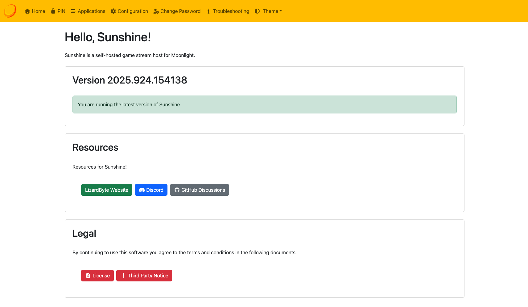 Sunshine&rsquo;s Dashboard