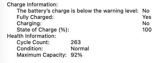 My MBP M4 Pro&rsquo;s cycle count